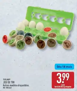 ALDI TOYLINO JEU DE TRI offre