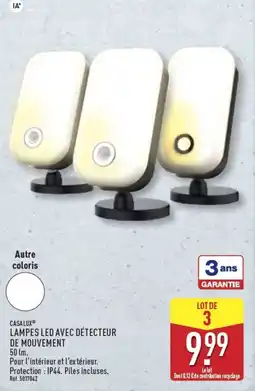 ALDI CASALUX LAMPES LED AVEC DÉTECTEUR DE MOUVEMENT offre