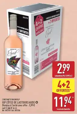 ALDI Envol IGP Côtes de Lastours Aude offre
