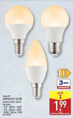 ALDI CASALUX AMPOULES LED offre