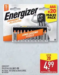 ALDI Energizer Piles Alcalines offre