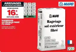 Brico Dépôt Mapei - ragreage extérieur ibré p3 25kg offre