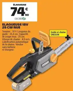 Brico Dépôt Oregon - elagueuse 18v 25 cm offre