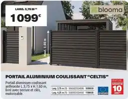 Brico Dépôt Blooma - portail aluminium coulissant celtis offre