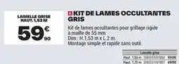 Brico Dépôt Maille - kit de lames occultantes gris offre