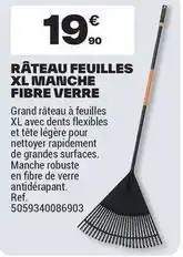 Brico Dépôt Râteau feuilles xl manche fibre verre offre