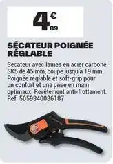 Brico Dépôt Sécateur poignée réglable offre
