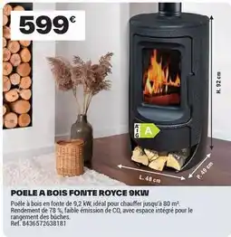 Brico Dépôt Poele a bois fonte royce 9ku offre