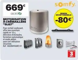 Brico Dépôt Somfy - motorisation à crémaillére slg7 offre