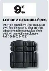 Brico Dépôt Lot de 2 genouillères offre
