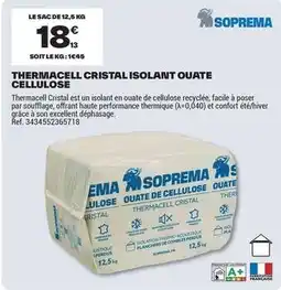 Brico Dépôt Soprema - thermacell cristal isolant ouate cellulose offre