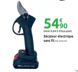 Mr Bricolage Sécateur électrique sans fil offre