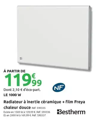 Bestherm Radiateur à inertie céramique + film Freya