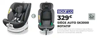Sparco SIÈGE AUTO SK3000 ROTATIF