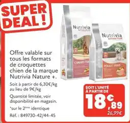 Animalis Nutrivia Nature+ croquettes chien offre