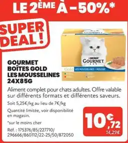 Animalis GOURMET BOÎTES GOLD offre