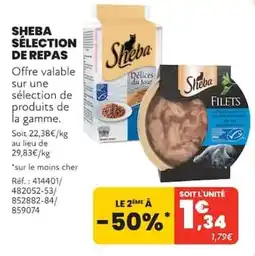 Animalis Sheba Sélection de Repas offre