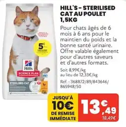 Animalis Hill's Sterilised Cat offre