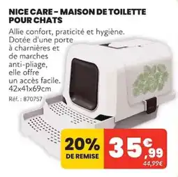 Animalis NICE CARE MAISON DE TOILETTE POUR CHATS offre