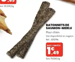 Animalis BATONNETS DE SAUMON-MERLU offre