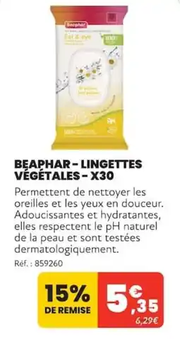 Animalis BEAPHAR - LINGETTES VÉGÉTALES offre