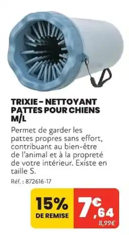 Animalis TRIXIE NETTOYANT PATTES POUR CHIENS offre