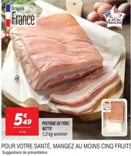 Netto Le Porc Français POITRINE DE PORC offre