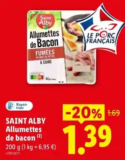 Lidl Saint Alby Allumettes de bacon offre