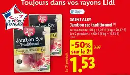 Lidl Saint Alby Jambon sec traditionnel offre