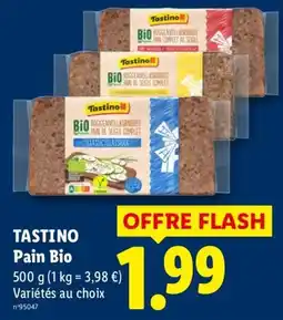 Lidl Tastino Pain Bio offre