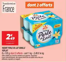 Netto Yoplait Perle de Lait offre
