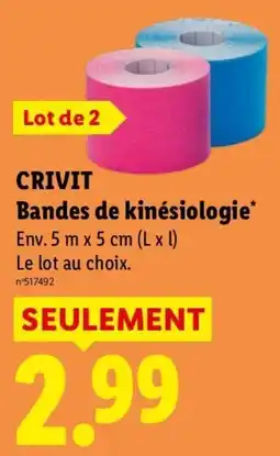 Lidl CRIVIT Bandes de kinésiologie offre