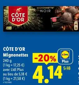Lidl CÔTE D'OR Mignonnettes offre