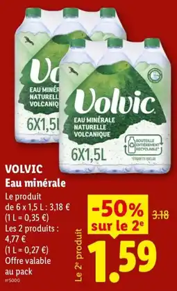 Lidl VOLVIC Eau minérale offre