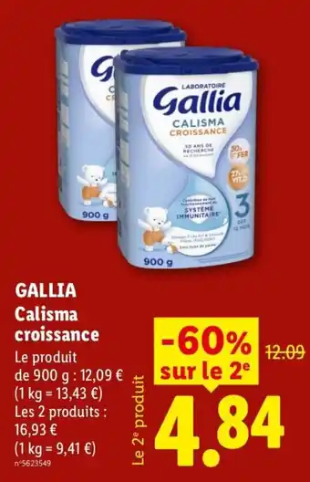 Gallia Calisma croissance