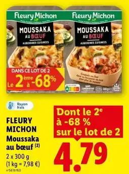 Lidl Fleury michon moussaka au bœuf offre