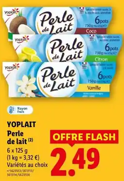 Lidl YOPLAIT Perle de lait offre