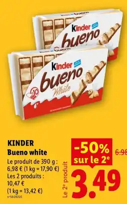 Lidl Kinder Bueno white offre
