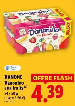 Lidl Danone Danonino aux fruits offre