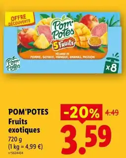 Lidl Pom'Potes Fruits exotiques offre