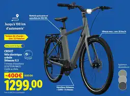 Lidl CRIVIT Vélo électrique urbain Shimano X.3 offre