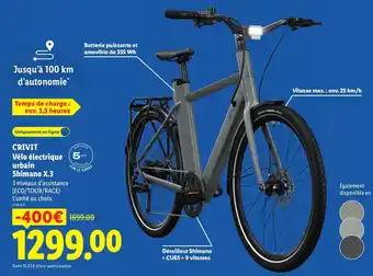 CRIVIT Vélo électrique urbain Shimano X.3