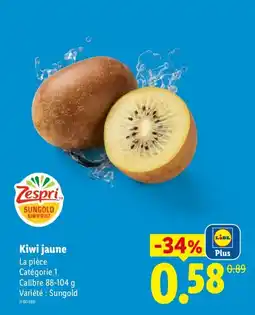 Lidl Zespri Kiwi jaune offre
