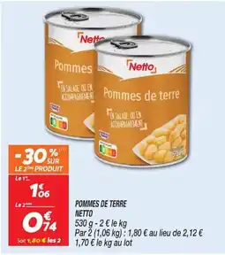Netto Netto Pommes de terre offre