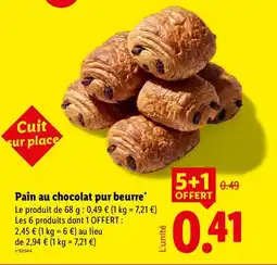 Lidl Pain au chocolat pur beurre offre