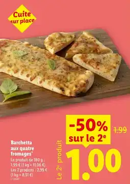 Lidl Barchetta aux quatre fromages offre