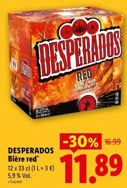 Lidl DESPERADOS Bière red* offre
