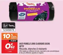Netto Netto Sacs poubelle offre