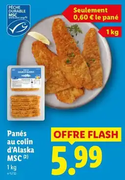 Lidl Panés au colin d'Alaska MSC offre