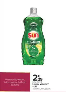 Carrefour SUN Liquide vaisselle Titanium offre